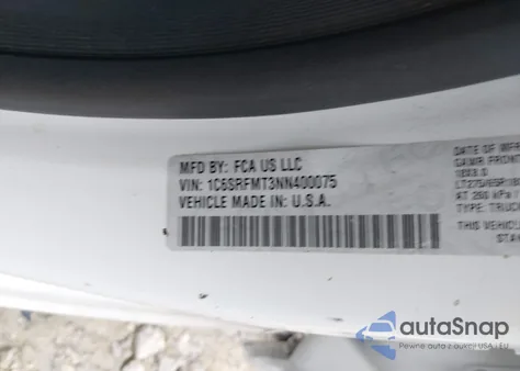 2022 Ram 1500 from USA, damaged, VIN 1C6SRFMT3NN400075
